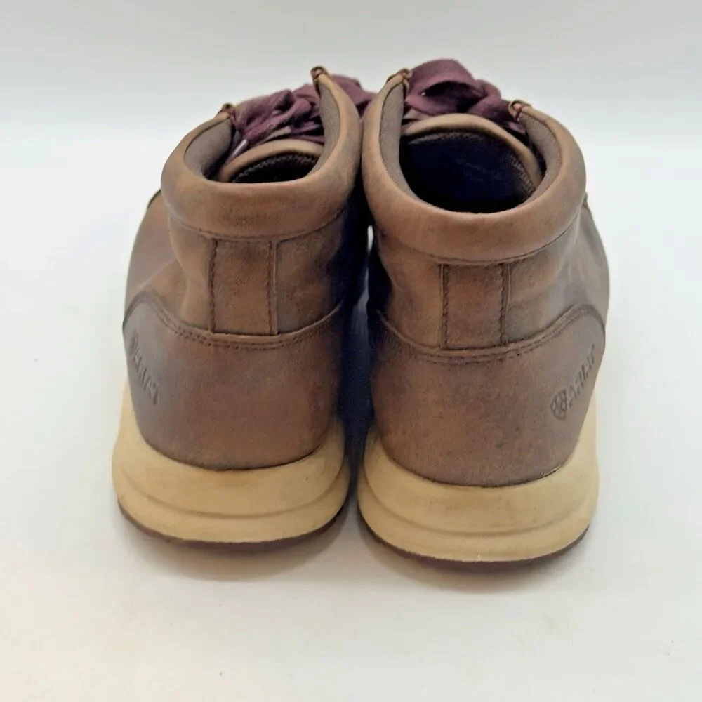 Ariat Spitfire Chukka Boots Women's 10B Brown Bomber Leather Lace Up Desert Shoe